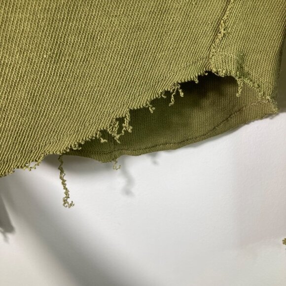 Womens We The Free Come & Get It Top Raw Edge Knit V Neck M Green - Picture 6 of 12